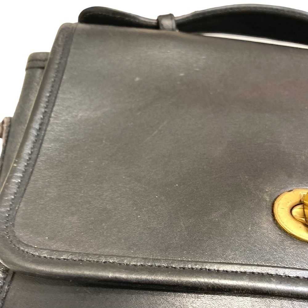 Coach 9870 black leather court bag made in Costa Rica black - Picture 7 of 16
